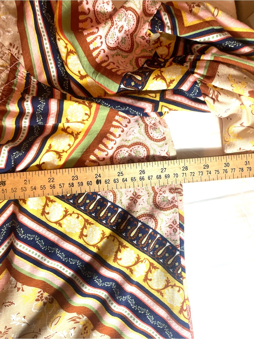 Boho Patchwork Peasant Blouse Flutter Sleeve XL | Cato - Picture 10 of 11